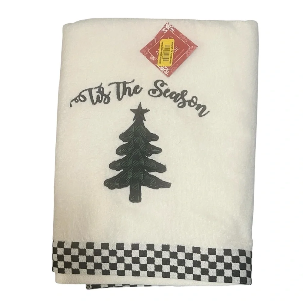 Festive Holiday Bath Towel Christmas towels embroidered New christmas tree